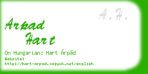 arpad hart business card