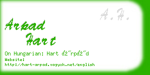 arpad hart business card